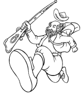 A coloring page of little red riding hood